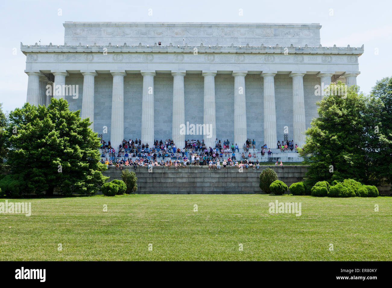 Westfassade des Lincoln Memorial - Washington, DC USA Stockfoto