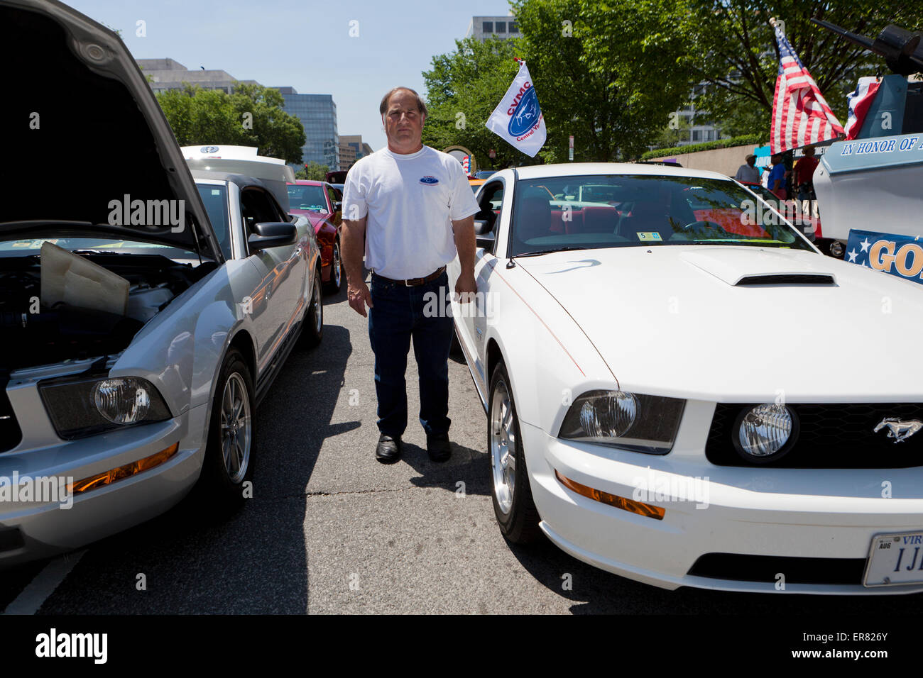 David Lythgoe, Mitglied der zentralen Virginia Mustang Club - USA Stockfoto
