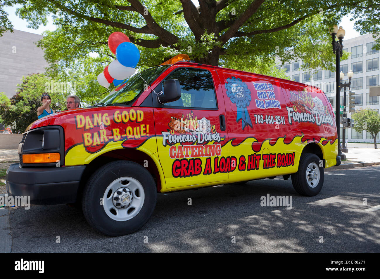Famous Daves Grill-Imbisswagen - Virginia USA Stockfoto