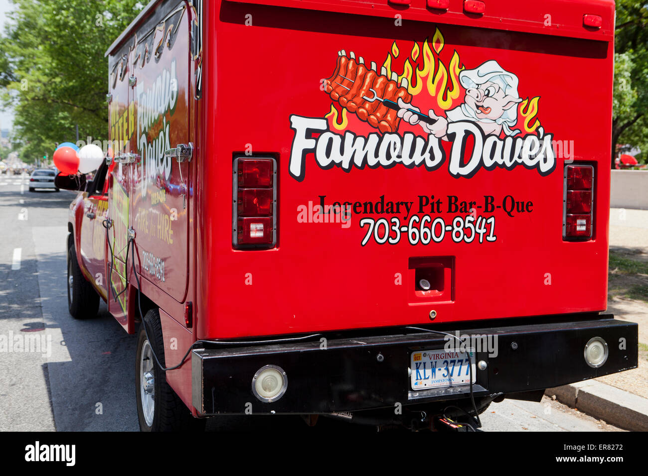 Famous Daves Grill-Imbisswagen - Virginia USA Stockfoto