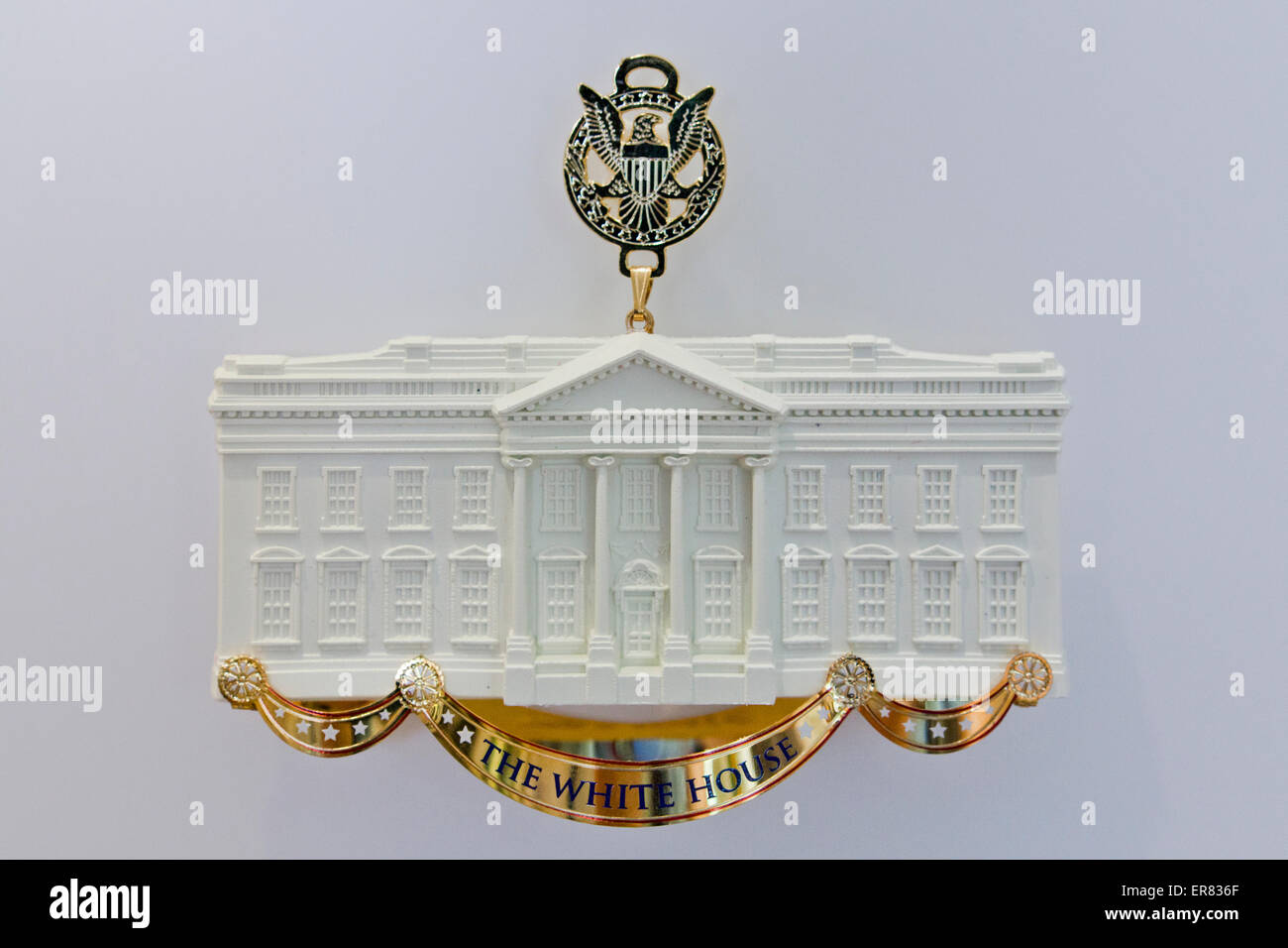 Das weiße Haus Weihnachtsbaum Ornament - USA Stockfoto