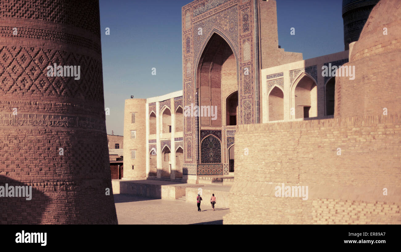 Außenseite der Moschee am Poi Kalyan, Buchara, Usbekistan Stockfoto