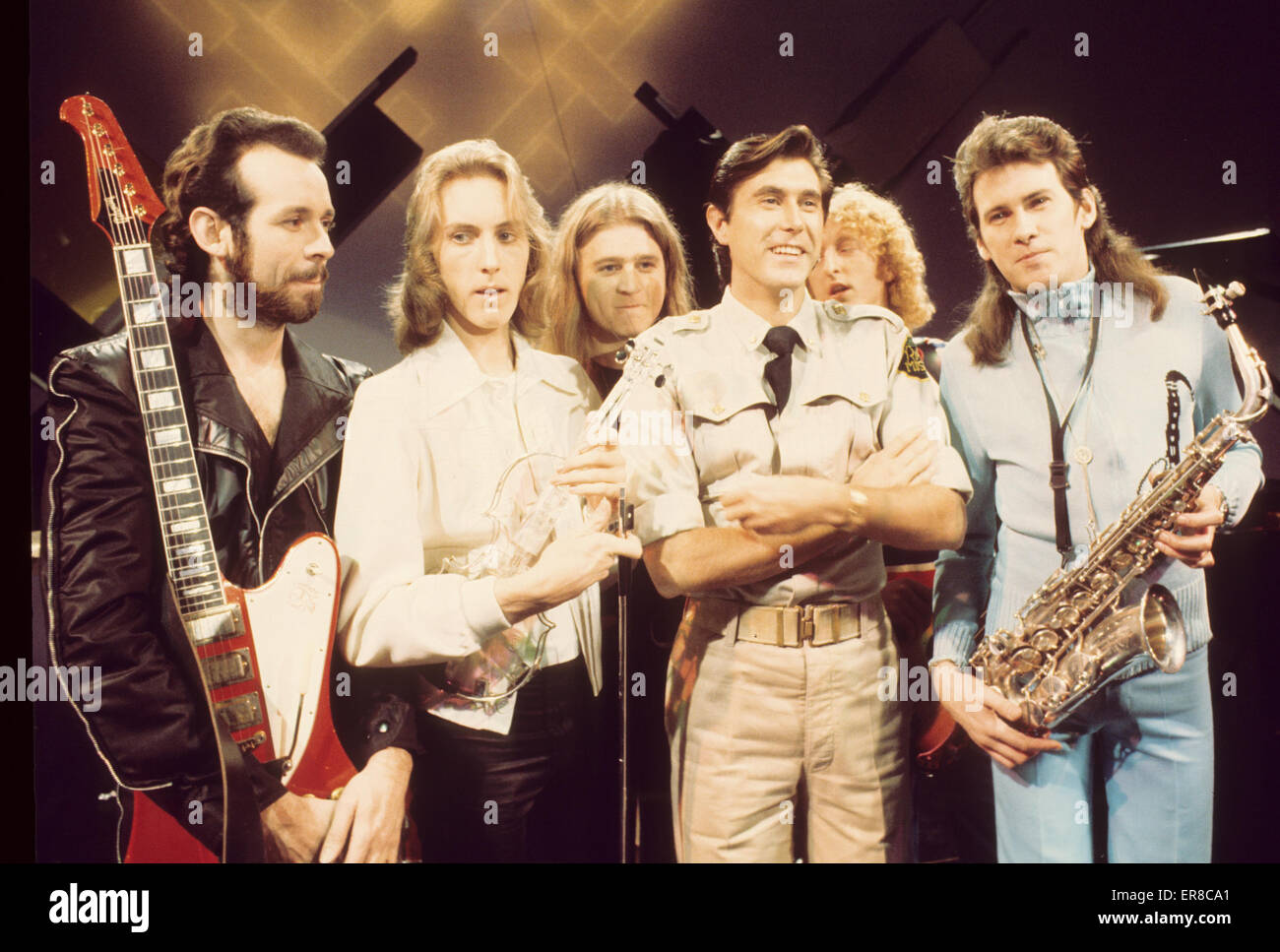 ROXY MUSIC UK-Rock-Gruppe über 1975 Stockfoto