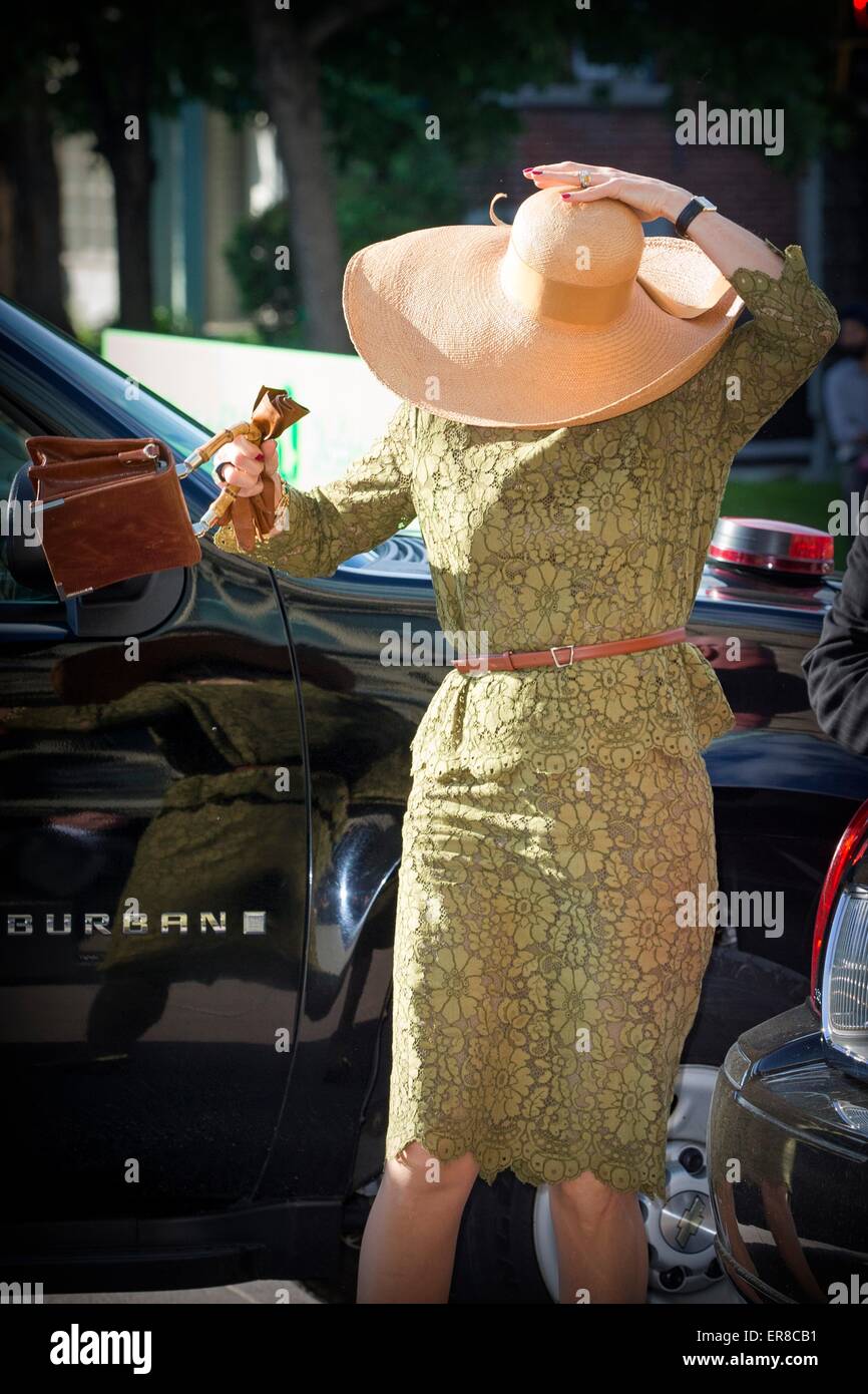 Ottawa, Kanada. 28. Mai 2015. Königin Maxima der Niederlande besuchen das Museum der Natur zu besuchen in der speziellen Ausstellung Galerie der Diplohack Diskussion in Ottawa, Kanada, 28. Mai 2015. Der König und die Königin der Niederlande bringen einen Staatsbesuch vom 27. bis 29. nach Kanada Mai. Bildnachweis: Dpa picture Alliance/Alamy Live News Stockfoto