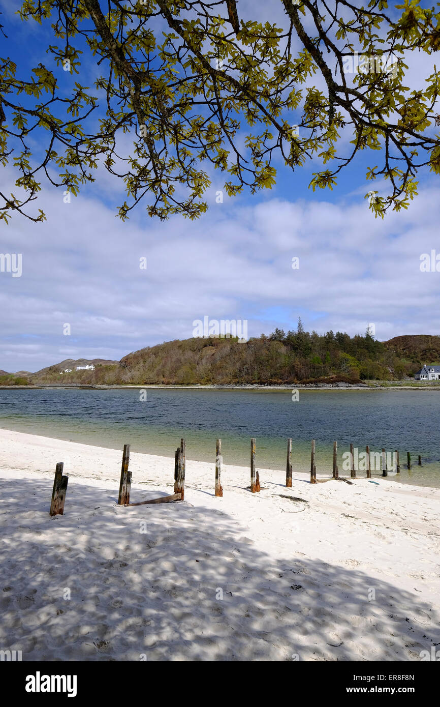 Die "Silver Sands von Morar" ist der schottischen Highlands auf der Nordwestküste zwischen Fort William und Mallaig Stockfoto