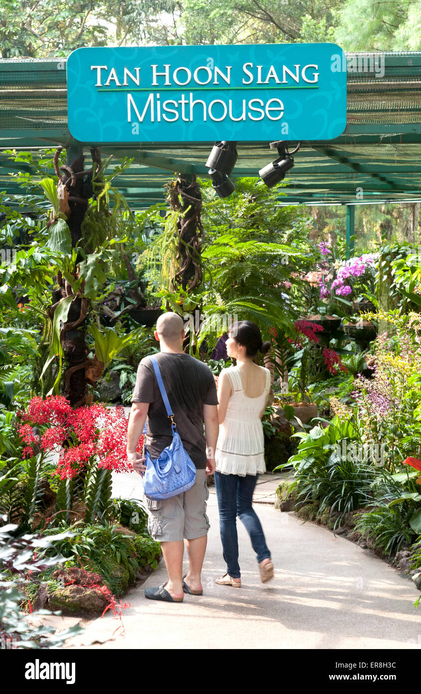 Menschen in Singapore Botanic Gardens, Singapur in Südostasien Stockfoto