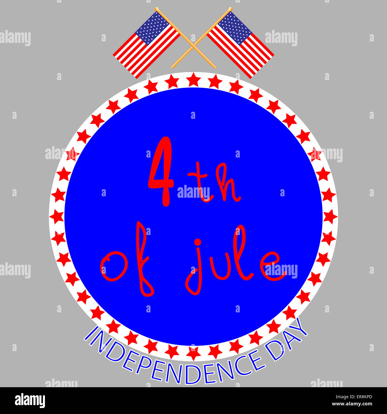 Abzeichen-Unabhängigkeitstag. Urlaub patriotisch und Freiheit Patriotismus, Nationalfeiertag, Vektor-illustration Stockfoto