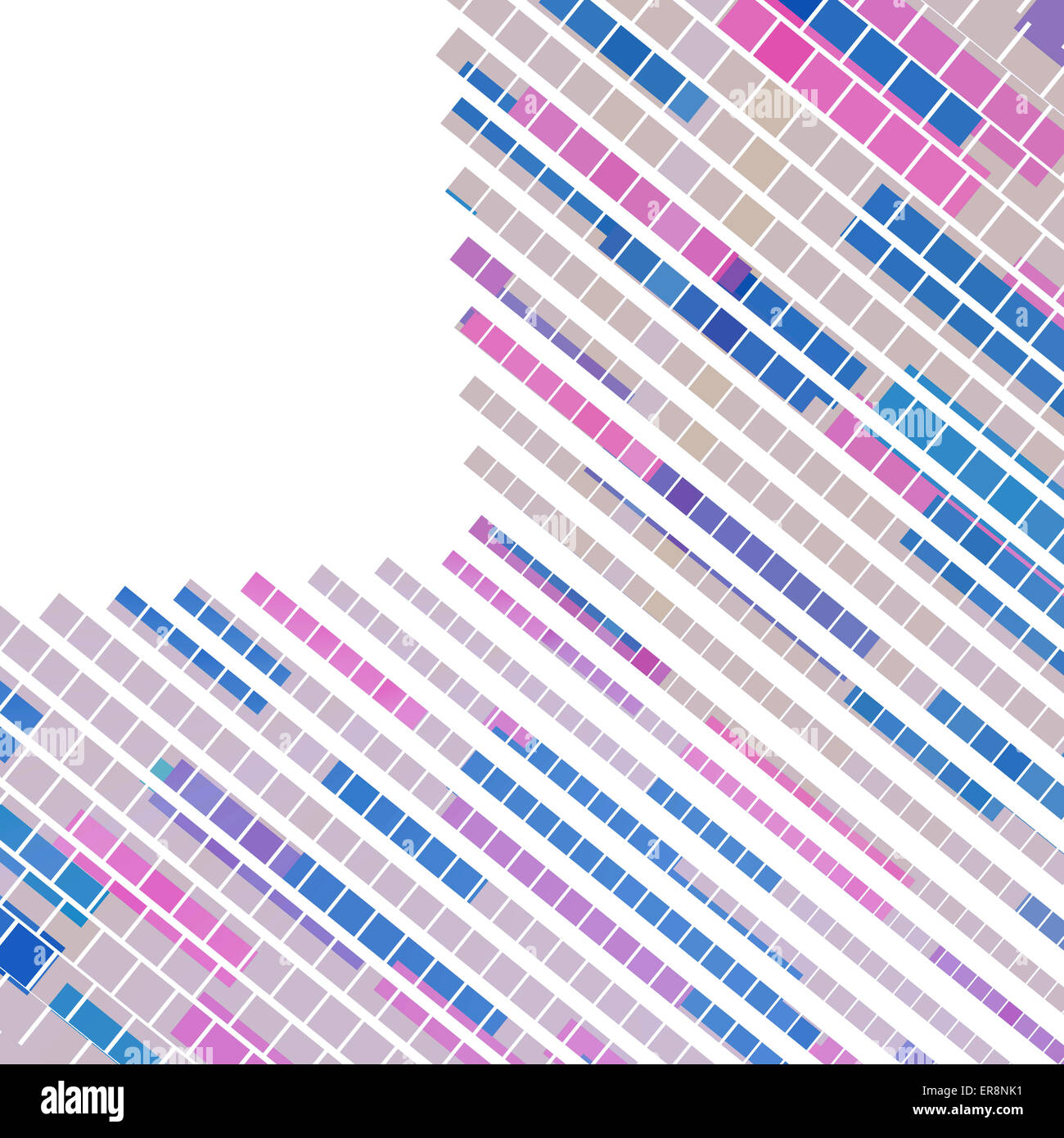 Buntes quadratisches Muster. Pixel-Mosaik-Hintergrund mit Textfreiraum Stockfoto