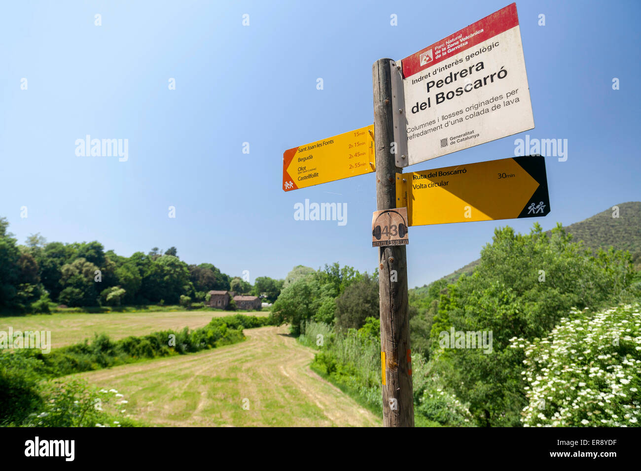 Sant Joan Les Fonts, Katalonien, Spanien. Stockfoto