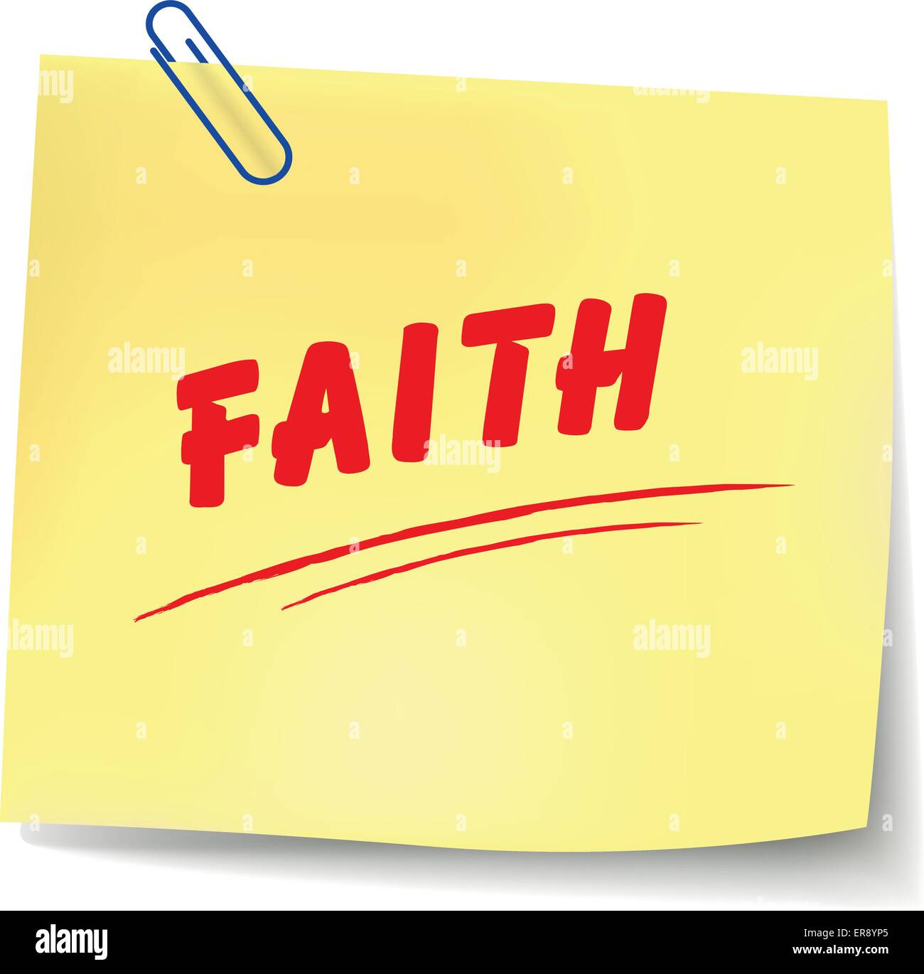 Vektor-Illustration des Glaubens Nachricht auf weißem Hintergrund Stock Vektor