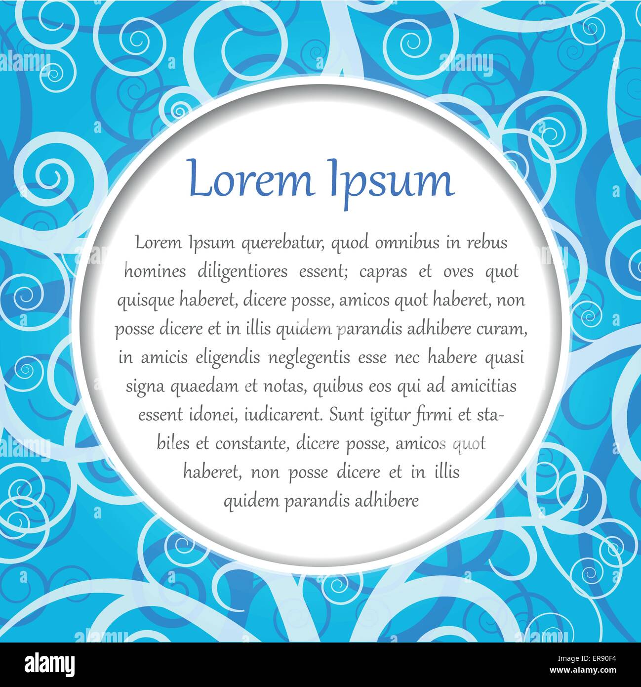 Vektor-Illustration blaue abstrakte Hintergrund mit weißen runden Stock Vektor