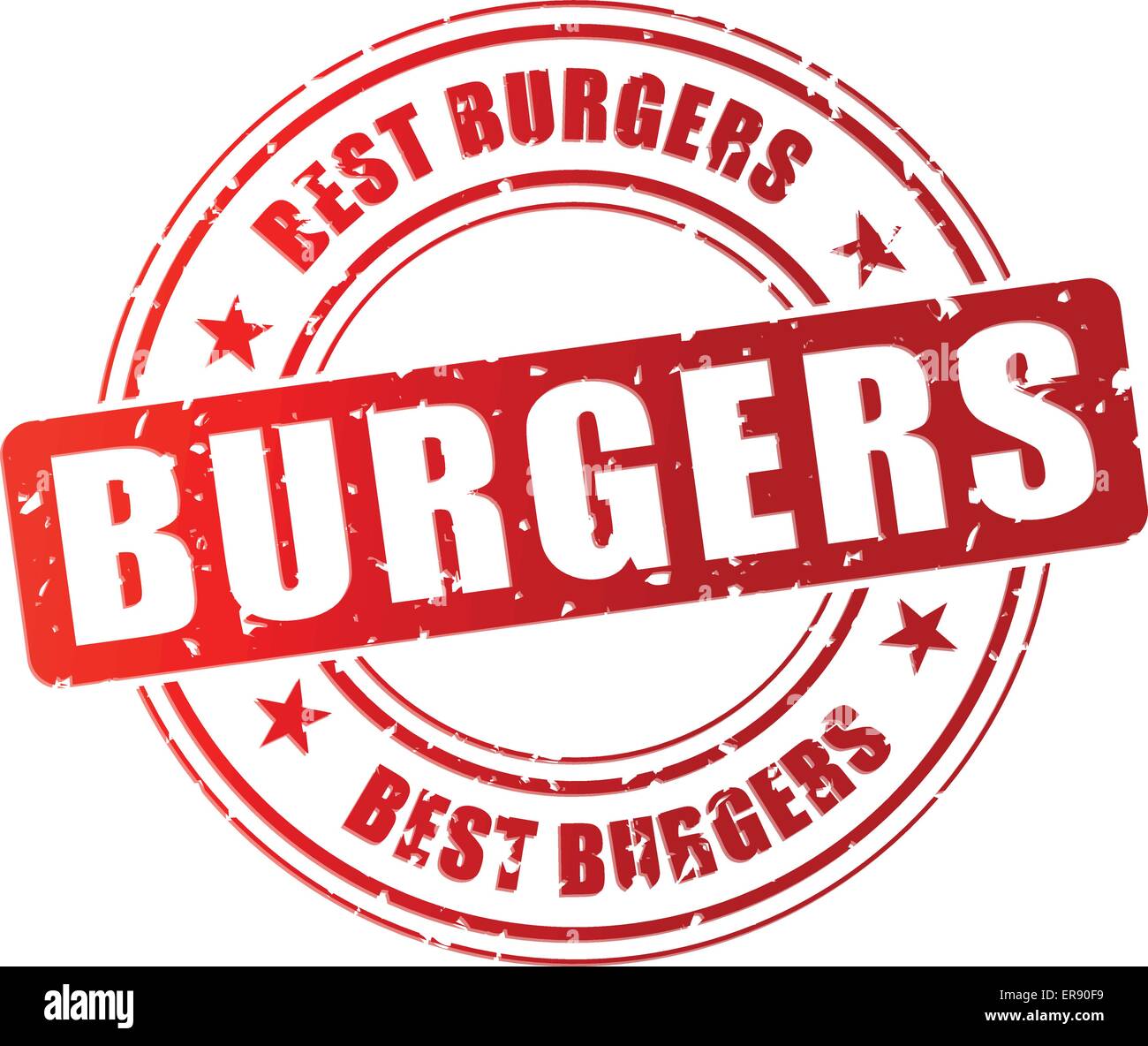 Vektor-Illustration der beste Burger-Stempel-Symbol Stock Vektor