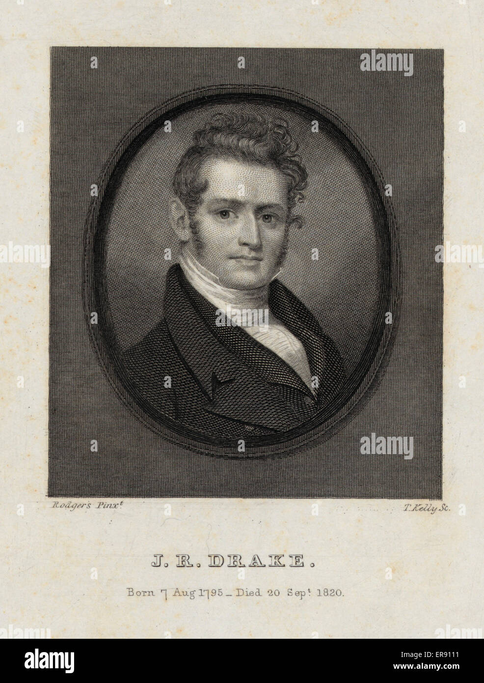 JR Drake, geboren am 7. August 1795, verstorben am 20. September 1820 Stockfoto