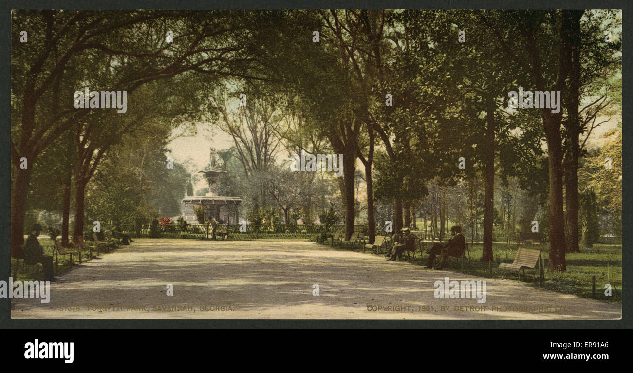 Forsyth Park, Savannah, Georgia Stockfoto