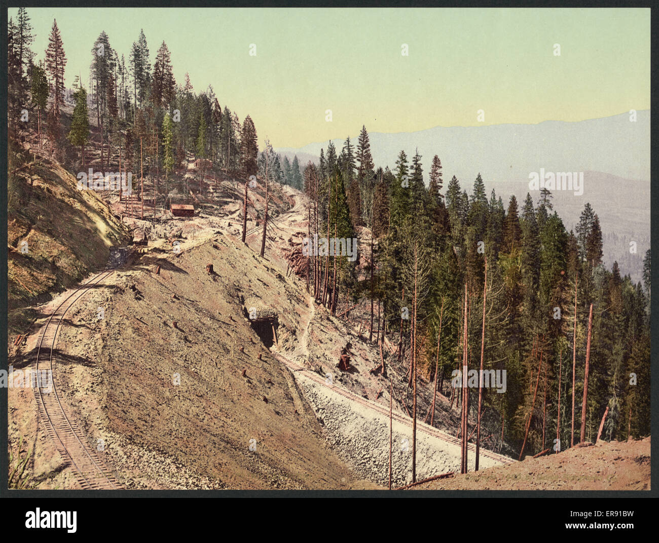 Loop and Tunnels, Siskiyou Mountains, Kalifornien Stockfoto