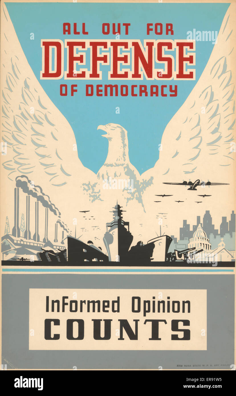Alle für die Verteidigung der Demokratie: Informierte Meinung zählt Stockfoto