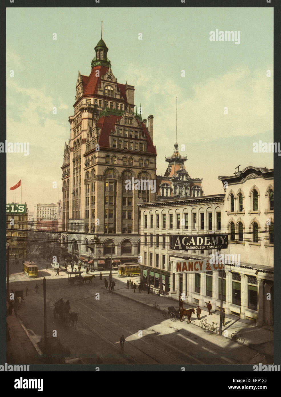 Wisconsin Street, Milwaukee Stockfoto