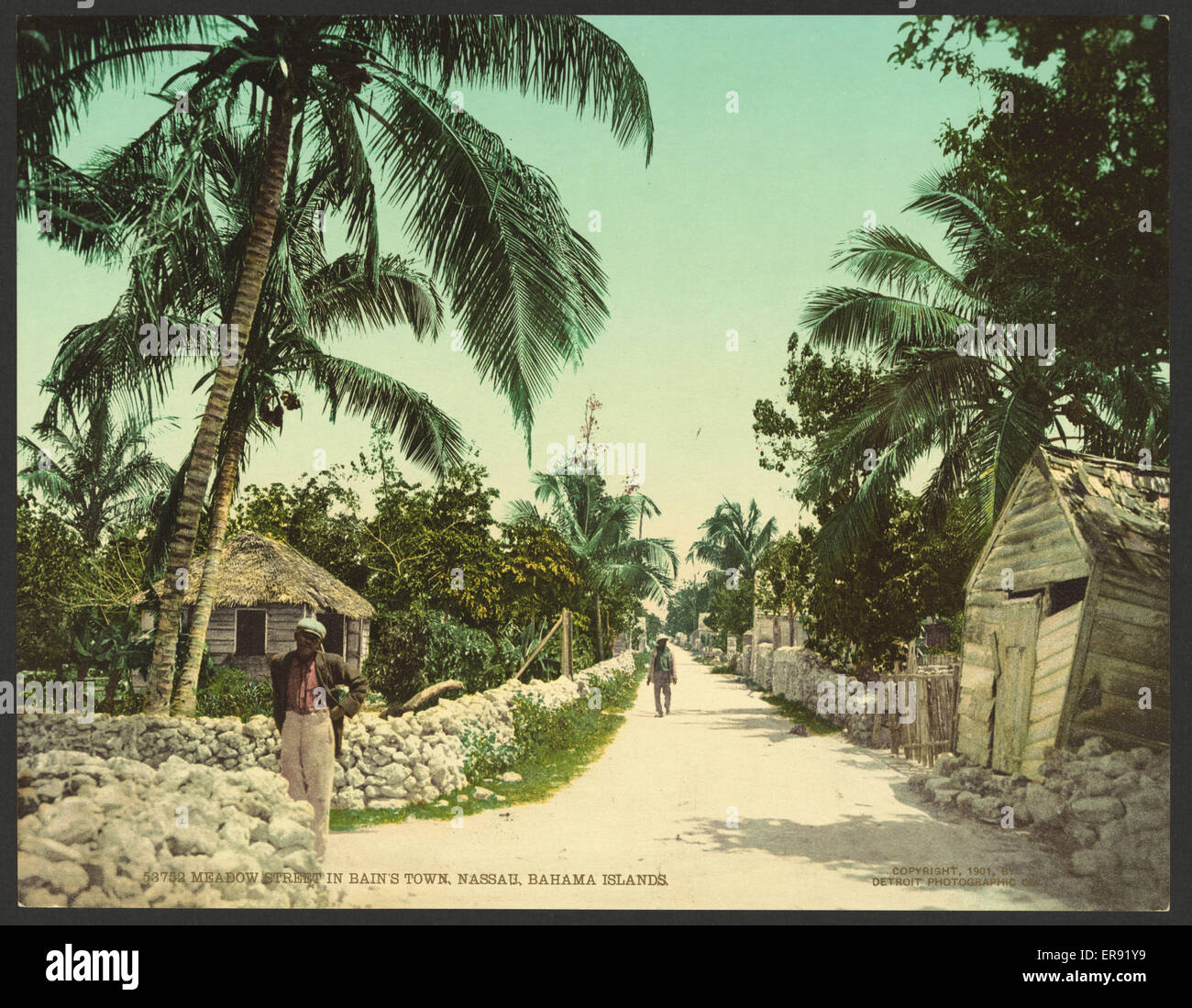 Wiese Street in Bain Stadt, Nassau, Bahama-Inseln. Datum c1901. Stockfoto