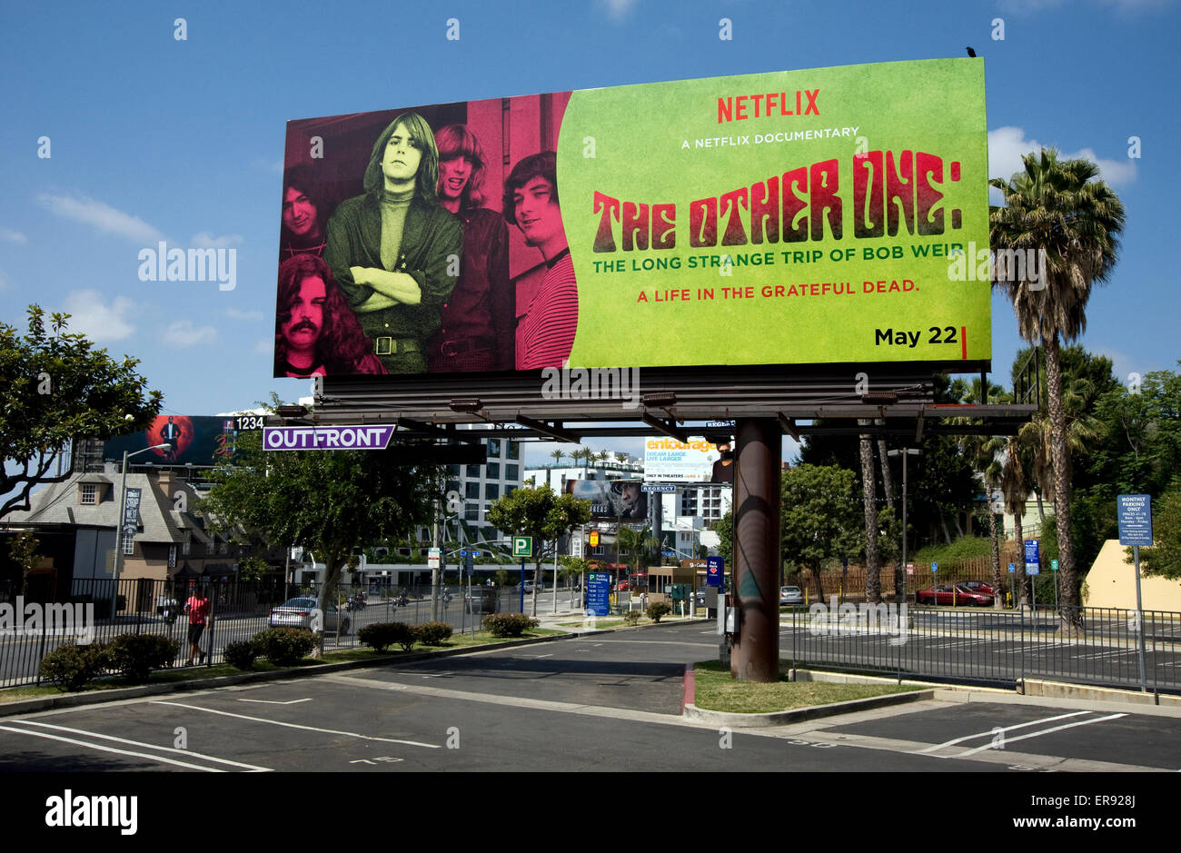 Plakatwand mit Grateful Dead auf dem Sunset Strip Stockfoto