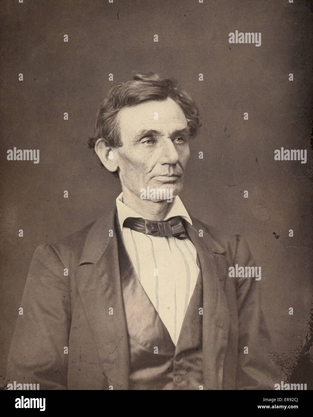 Abraham Lincoln, Präsidentschaftskandidat, Kopf und Schulter Stockfoto
