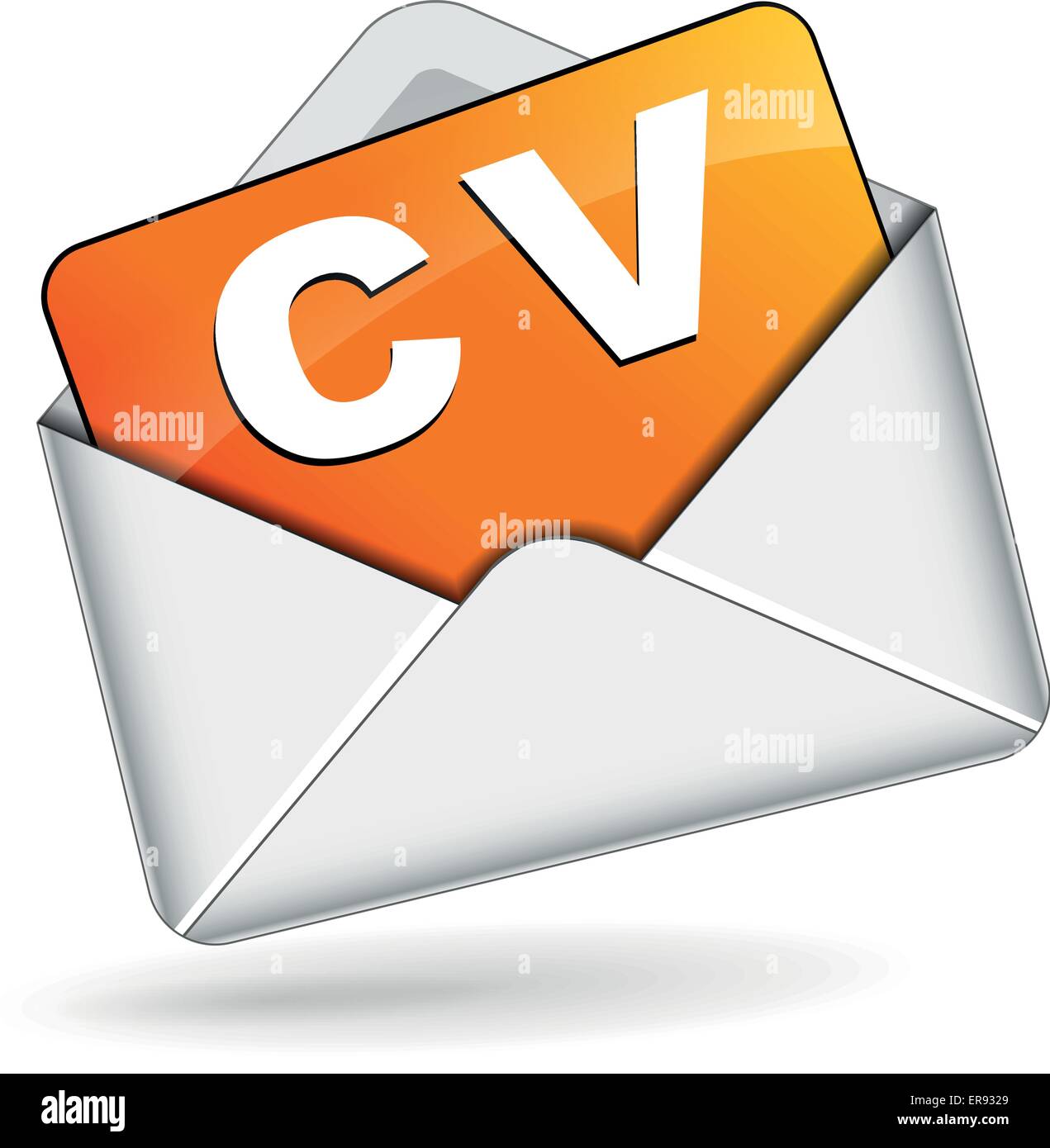 Vektor-Illustration der Post Umschlag öffnen mit cv innerhalb Stock Vektor