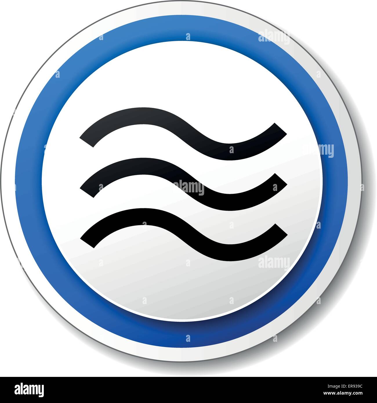 Vektor-Illustration von blauen und weißen Flut-Symbol Stock Vektor