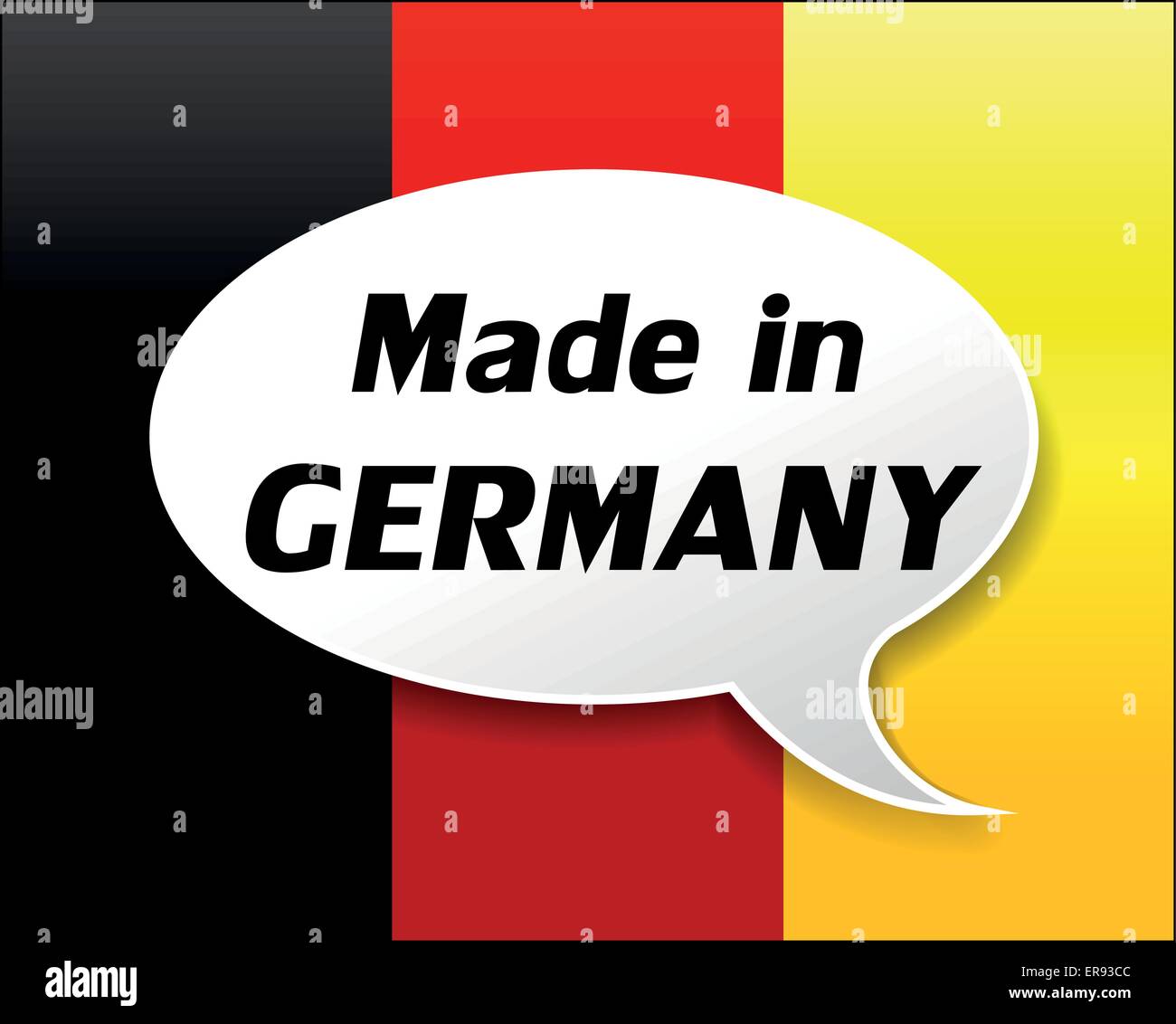 Vektor-Illustration hergestellt in Deutschland-Symbol auf weißem Hintergrund Stock Vektor