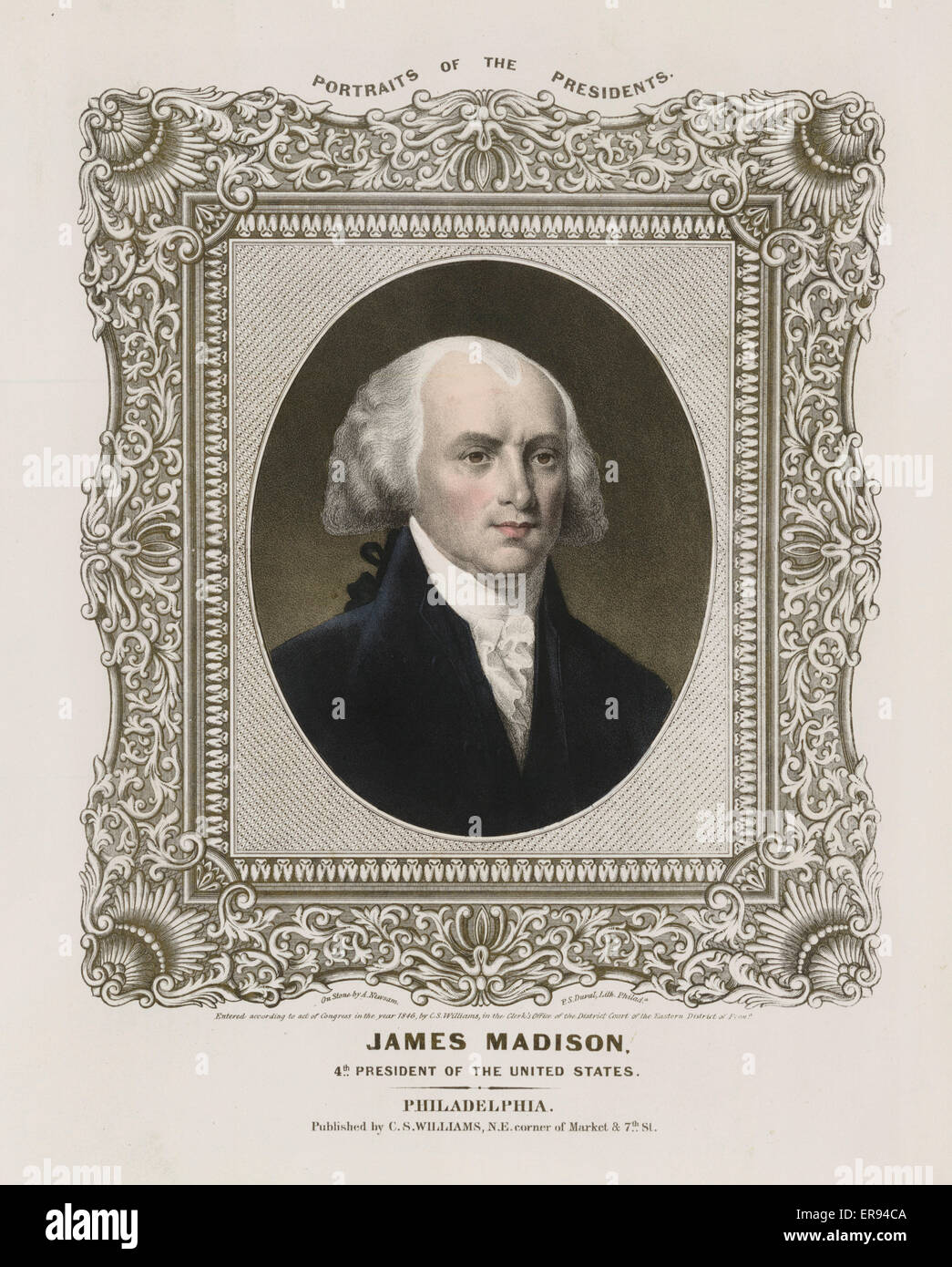 James Madison - 4.. Präsident der Vereinigten Staaten Stockfoto