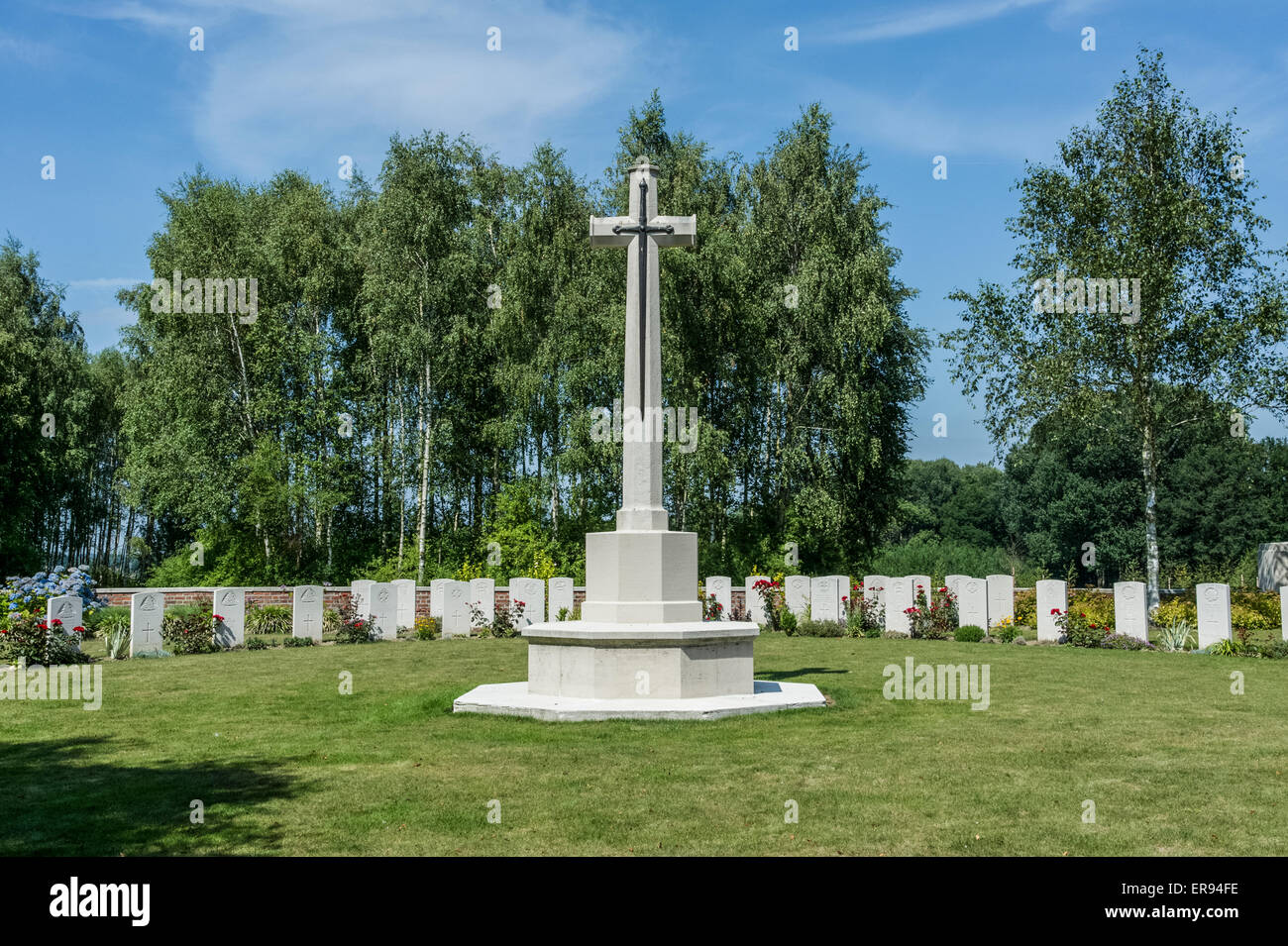 Hecke Soldatenfriedhof Stockfoto