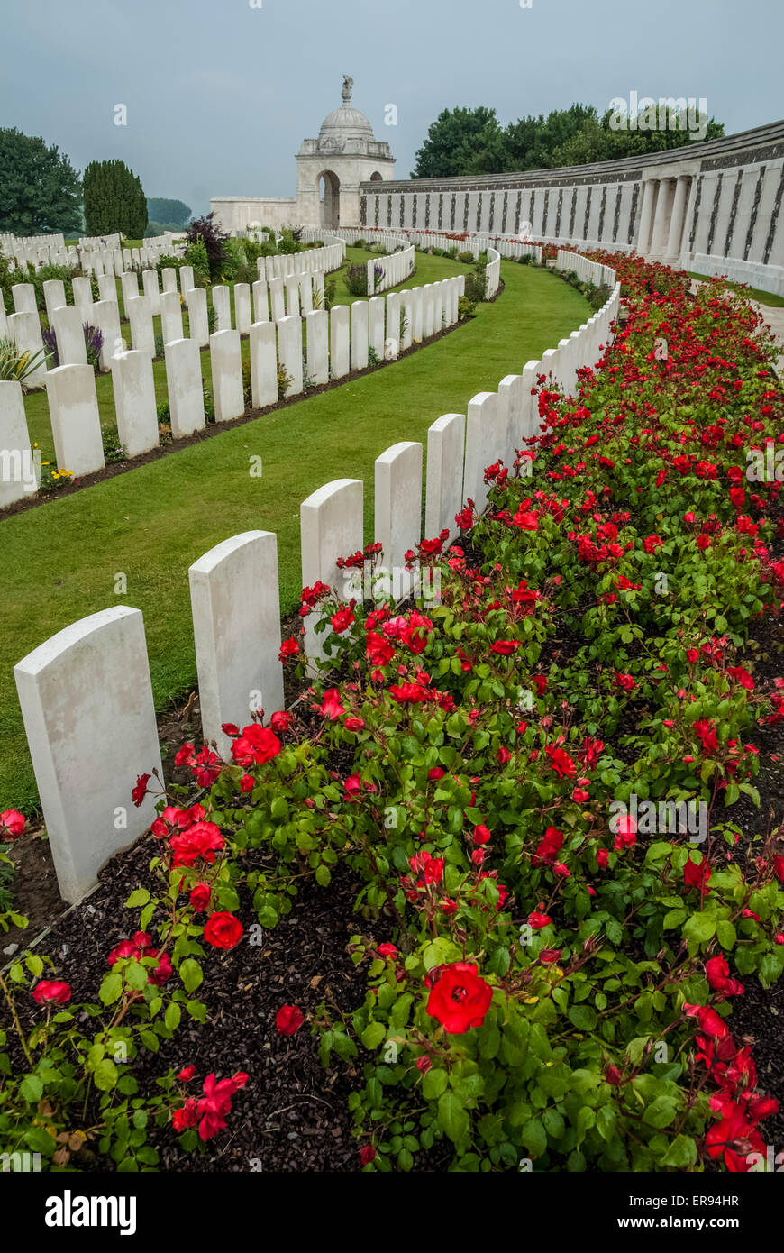 Tyne Cot Soldatenfriedhof Stockfoto