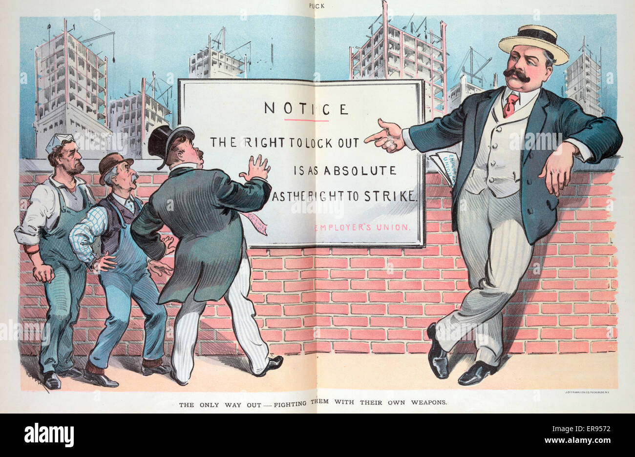 Der einzige Ausweg ist, sie mit ihren eigenen Waffen zu bekämpfen Stockfoto