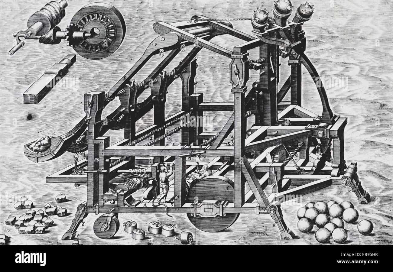 16. Jahrhundert mechanisierte Kriegsführung Stockfoto