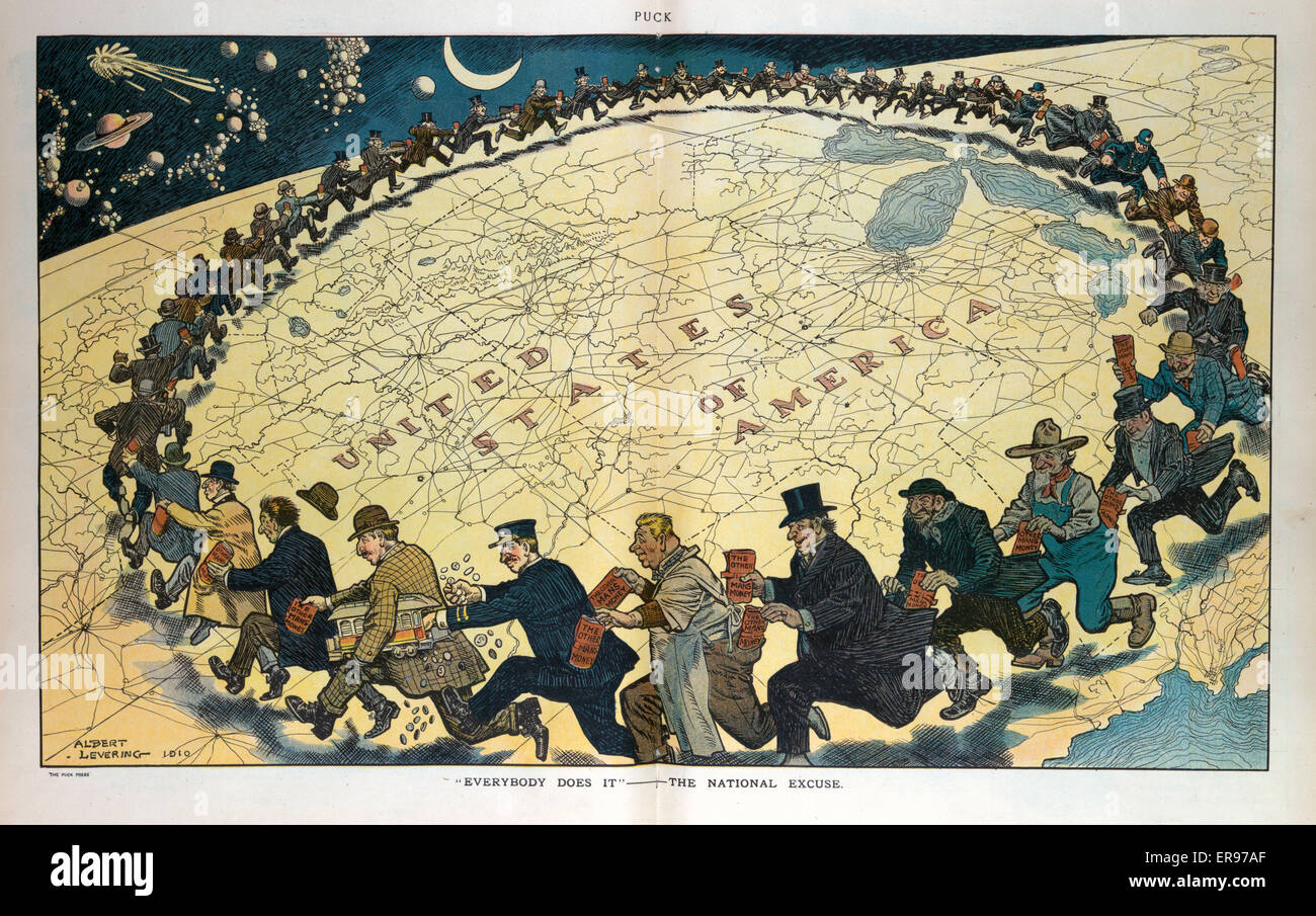 Jeder macht das - die nationale Ausrede Stockfoto