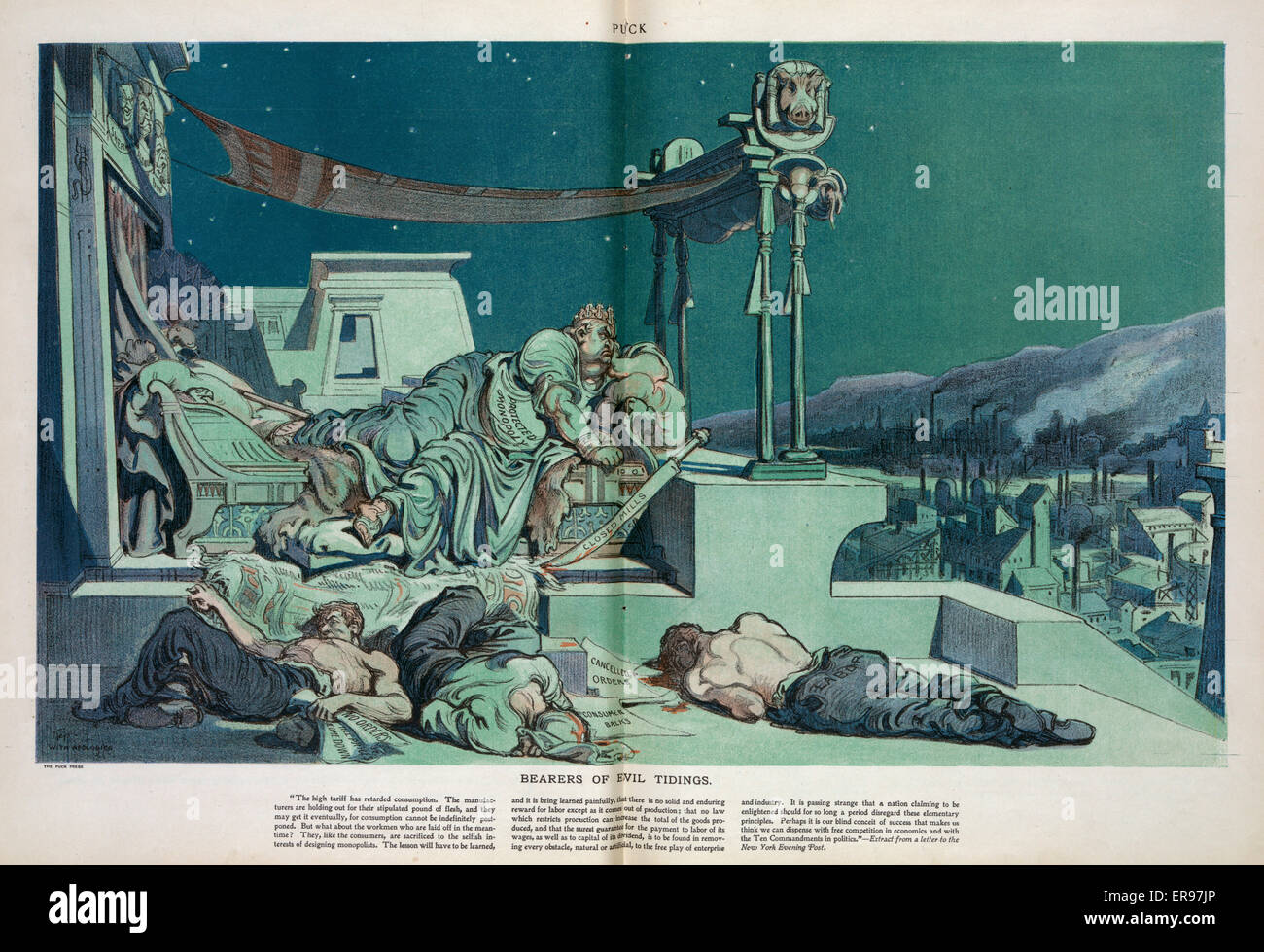 Überbringer böser Nachrichten Stockfoto