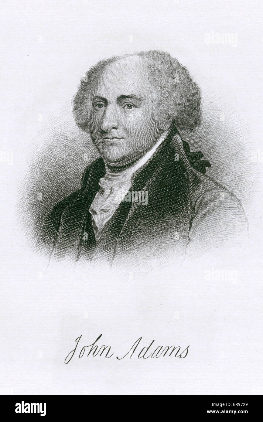 John Adams, Porträt, Büste nach links Stockfoto