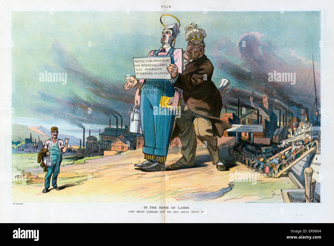 Im Namen der Arbeit Stockfoto