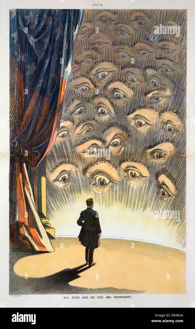 Alle Augen sind auf Sie gerichtet, Mr. President Stockfoto