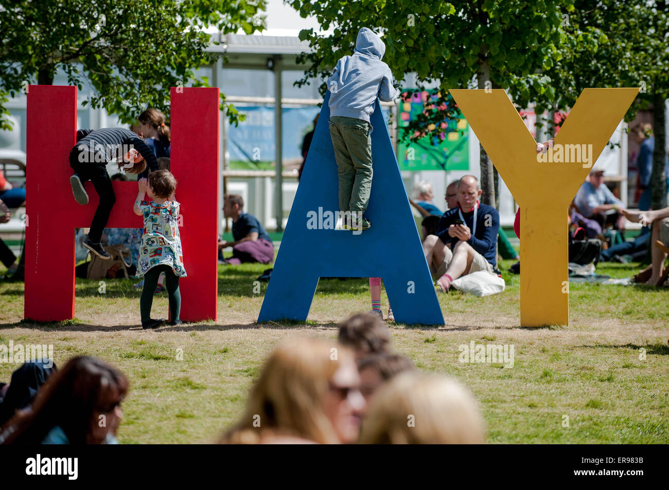 Mittwoch, 27. Mai 2015 im Bild: Mary Portas Re: Hay Festival 2015 findet in Hay on Wye, Powys, Wales Stockfoto