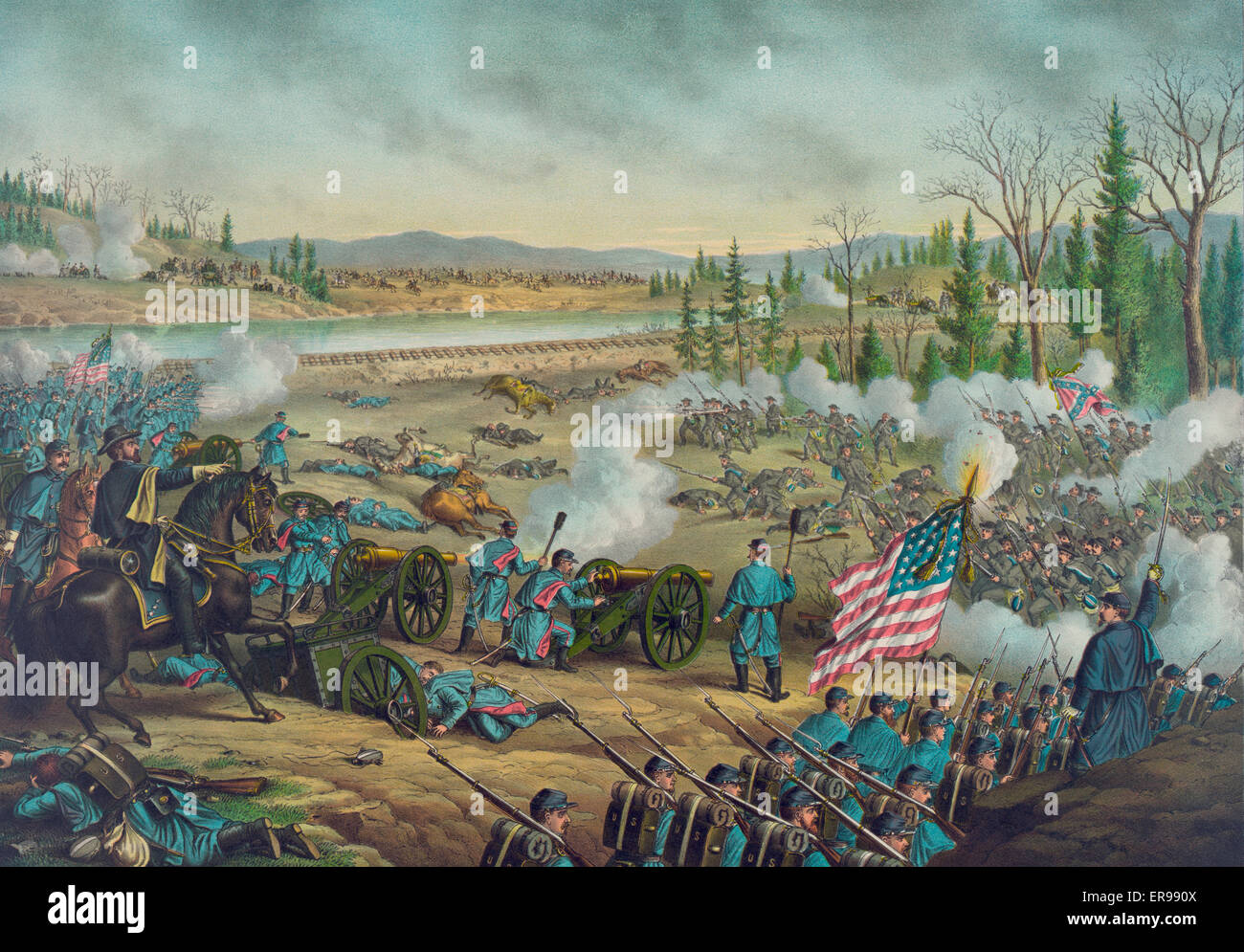 Schlacht von Stones River, amerikanischer Bürgerkrieg Stockfoto