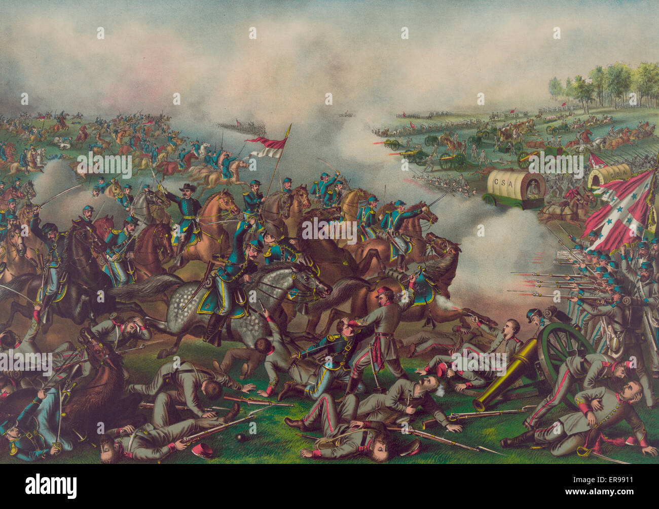 Schlacht von fünf Forks, Virginia, amerikanischer Bürgerkrieg Stockfoto