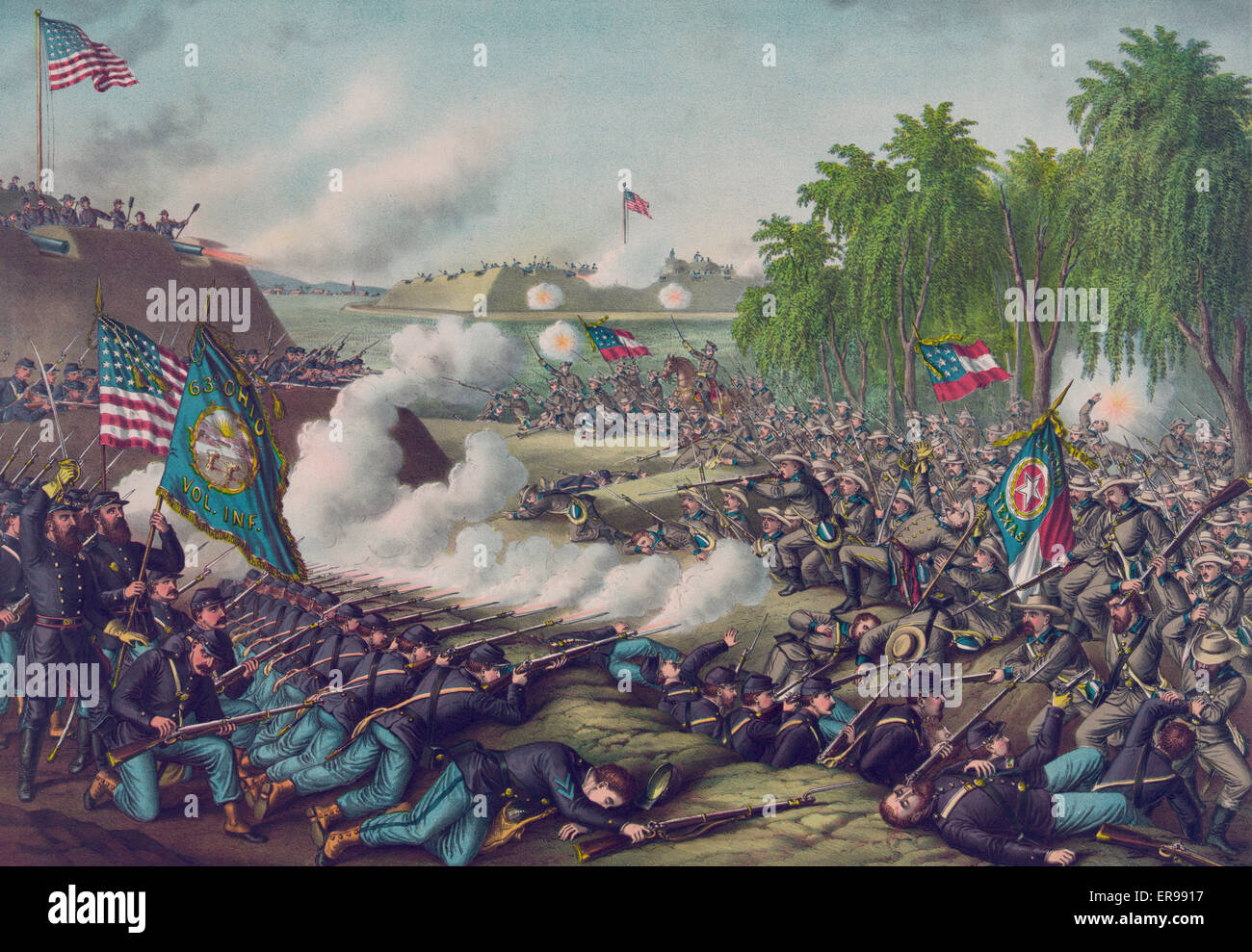 Schlacht von Korinth, amerikanischer Bürgerkrieg Stockfoto