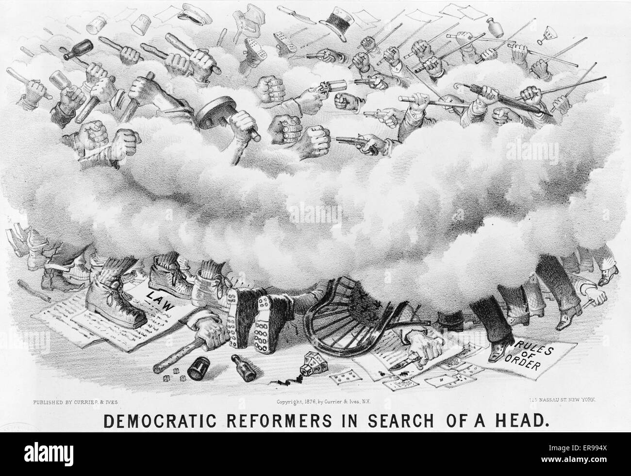 Demokratische Reformer auf der Suche nach einem Kopf Stockfoto