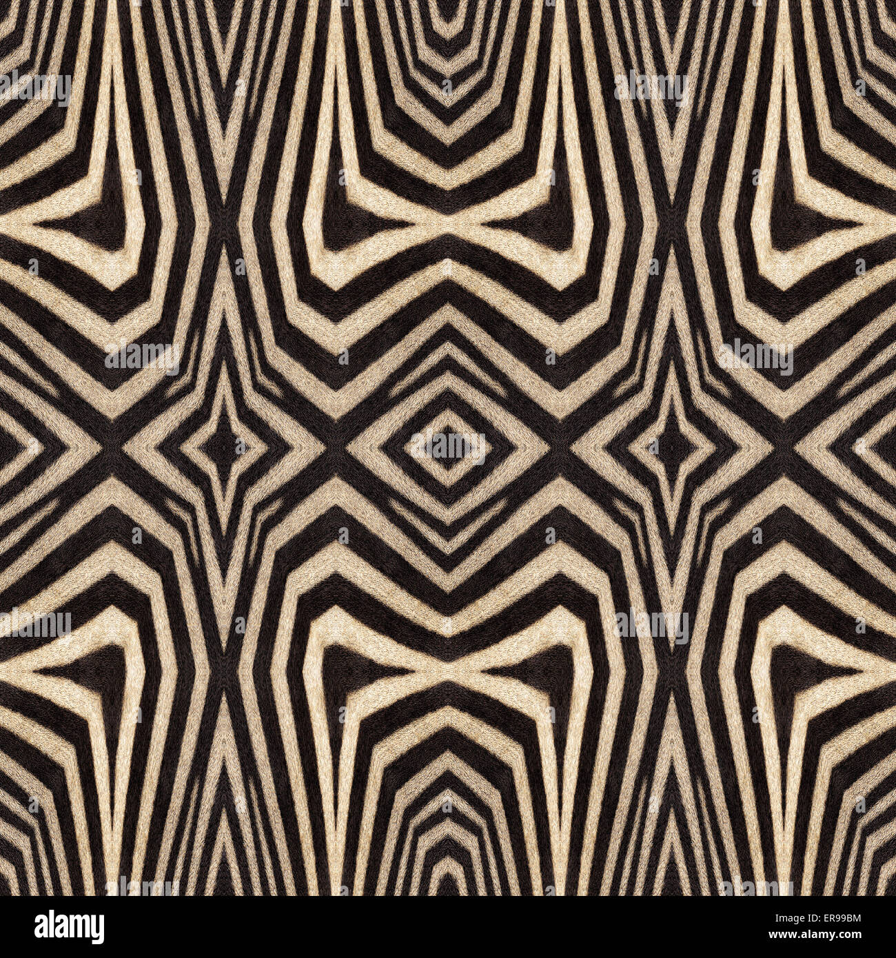 Kaleidoskop abstrakten Hintergrund der Zebrastreifen. Schöne natürliche Fellmuster. Stockfoto