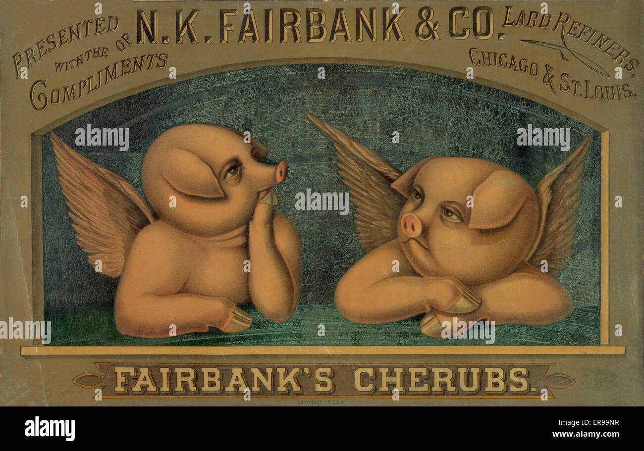 Fairbank's Cherubs--präsentiert mit Grüßen von N.K. F Stockfoto