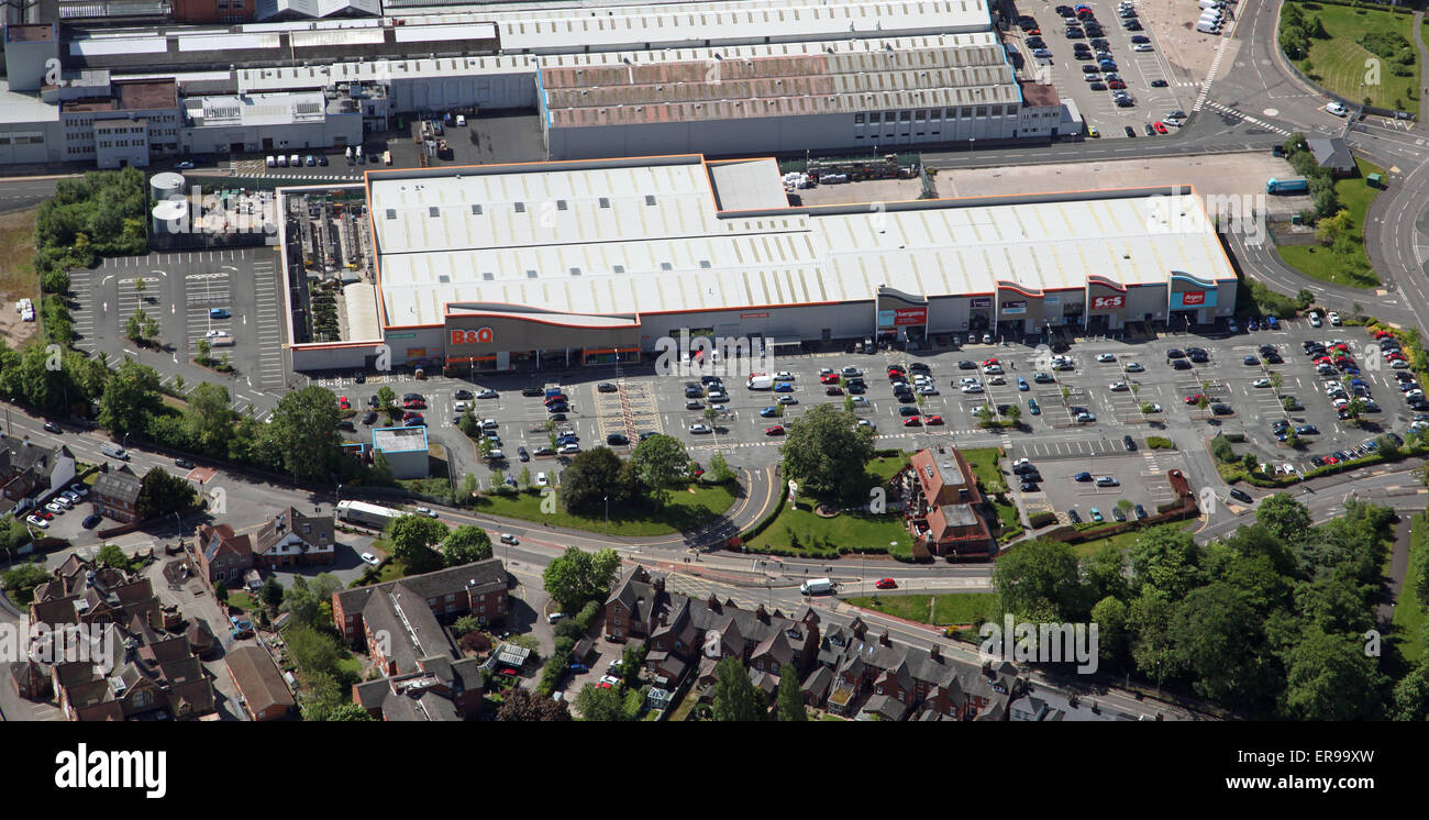 Luftbild von der BQ & Superstore in Stafford, Großbritannien Stockfoto