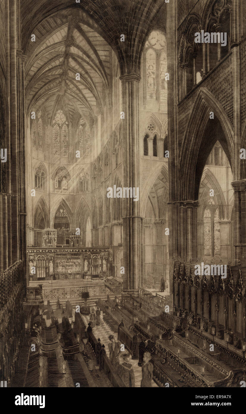 Der Chor am Westminster Abbey Stockfoto