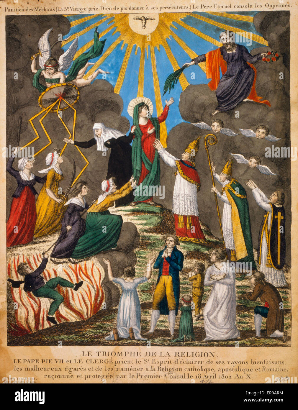 Le Triomphe de la Religion Stockfoto