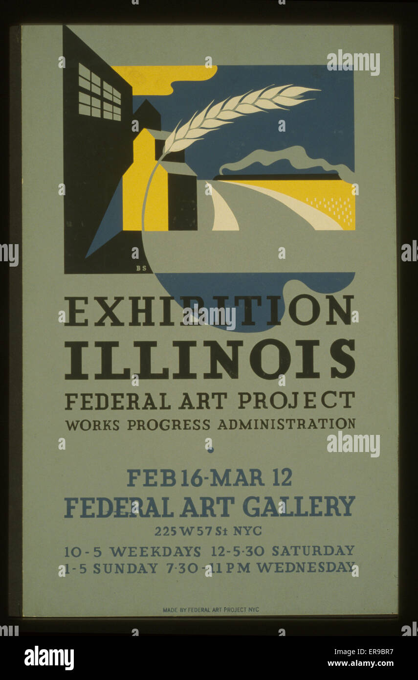 Ausstellung Illinois Federal Art Project Works Progress Admin Stockfoto