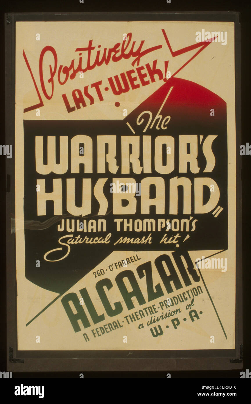 Julian Thompsons Mann des Kriegers war satirischer Hit Stockfoto