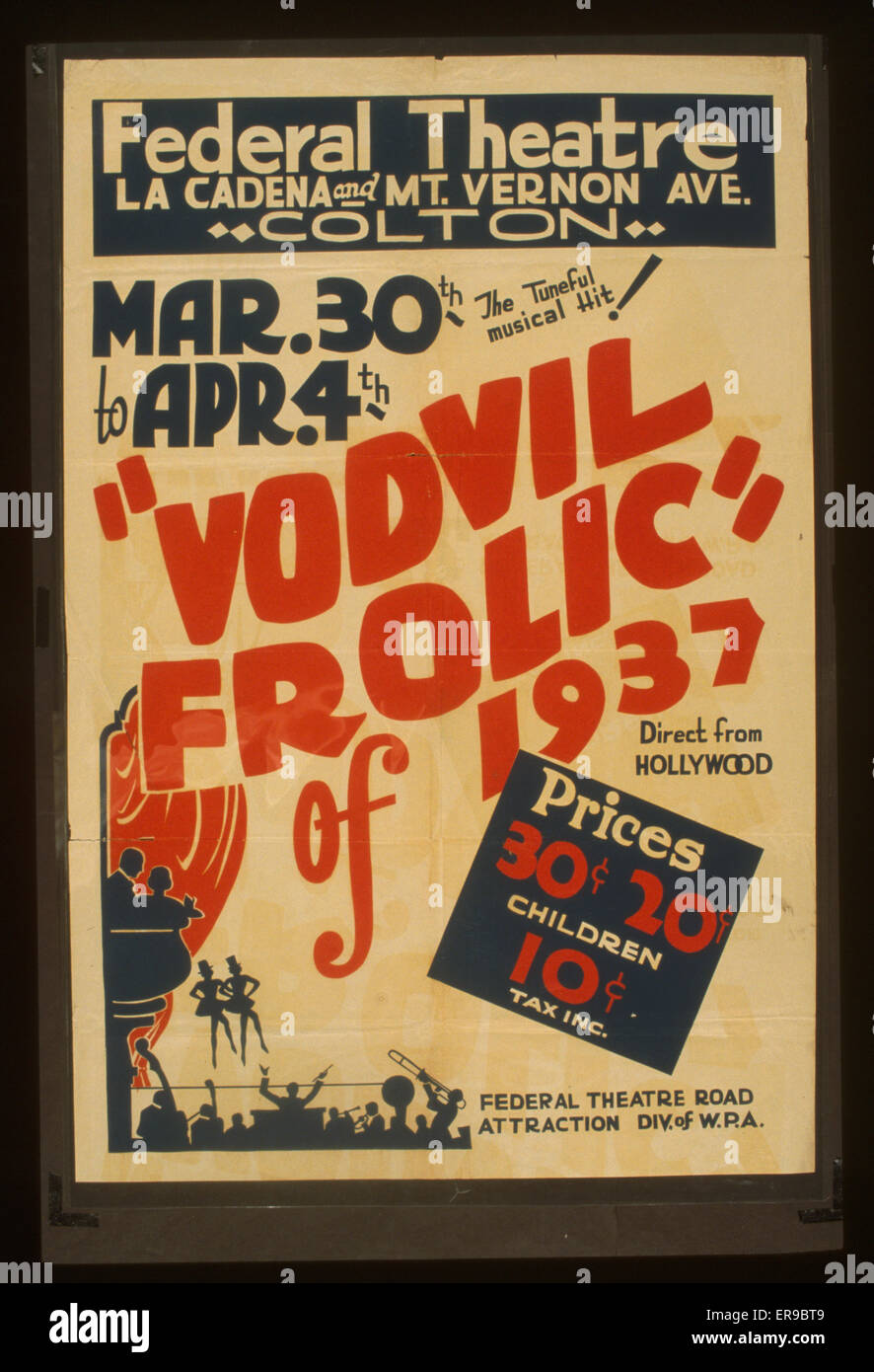 Der musikalische Hit! Vodvil Frolic of 1937 - direkt von Stockfoto